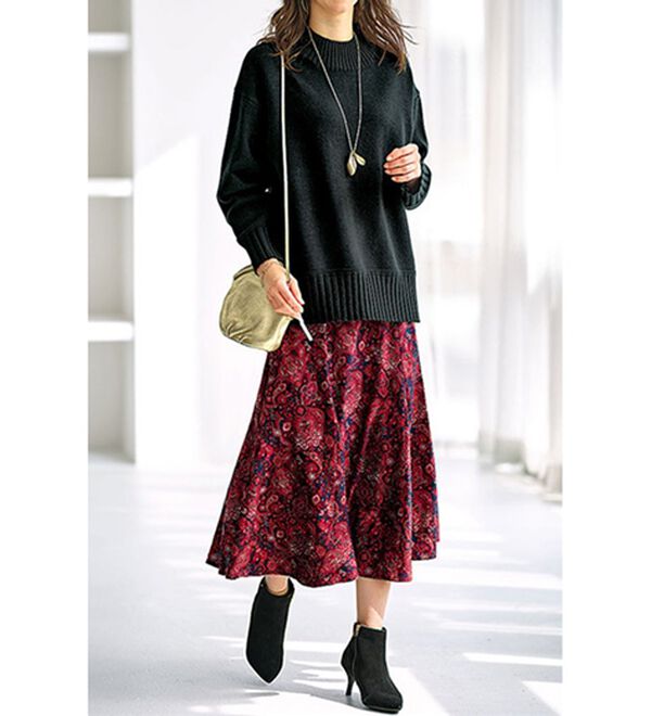 BELLUNA（ベルーナ）の「華やぎプリントフレアースカート（ロングスカート）」｜詳細画像