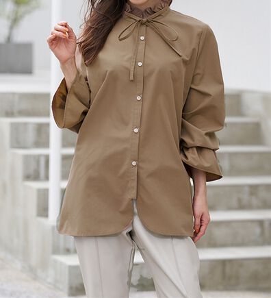 RANAN（ラナン）の「プチフリルリボン付きブラウス（ブラウス）」