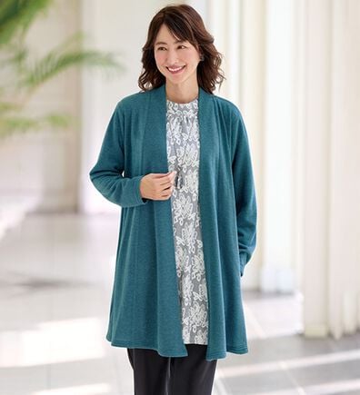 BELLUNA（ベルーナ）の「花柄ジャカード素材トッパーアンサンブル（チュニック）」