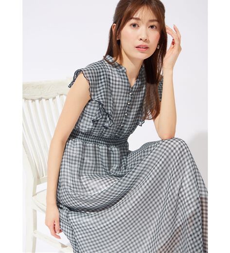 ★カネコイサオ　*ギンガムチェックワンピース　ベルト2種類付き*　古着のgplus広島　1905n1 リラFes アズ as カップ付きワンピース\u0026レギンス2枚セット
