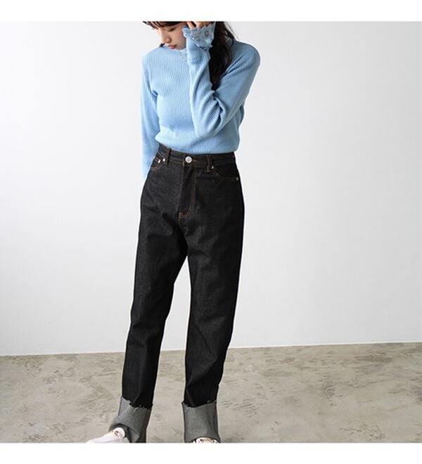 GeeRA（ジーラ）の「大人可愛い！レースが上品なハイネックニット（ニット・セーター）」｜詳細画像