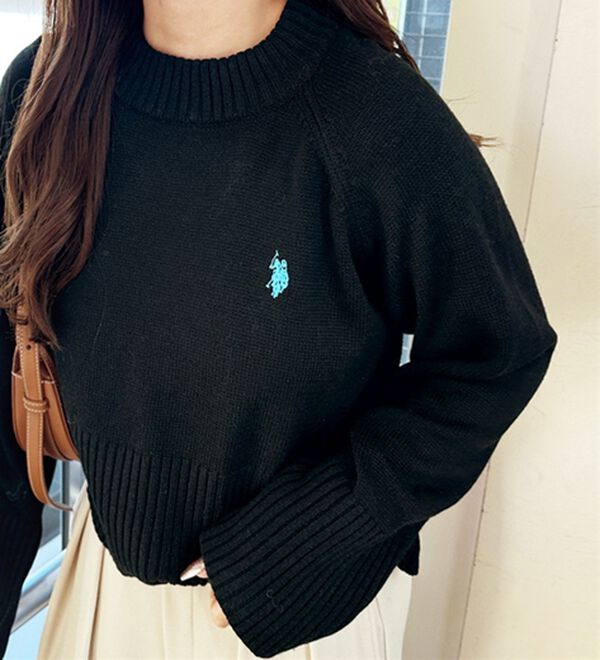 GeeRA（ジーラ）の「【ＵＳ．ＰＯＬＯ　ＡＳＳＮ】ショート丈ニット（ニット・セーター）」｜詳細画像