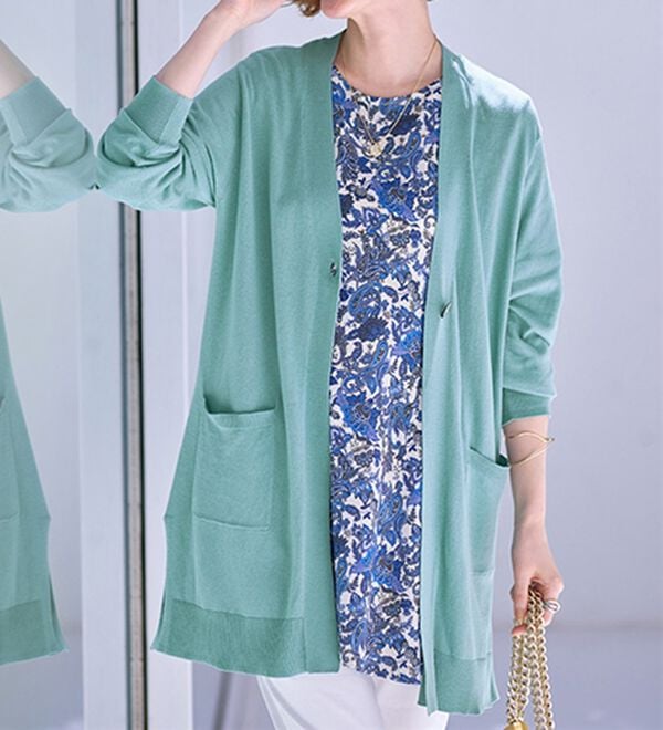 BELLUNA（ベルーナ）の「ヒンヤリ冷感！洗えるロング丈カーディガン（ニットカーディガン）」｜詳細画像