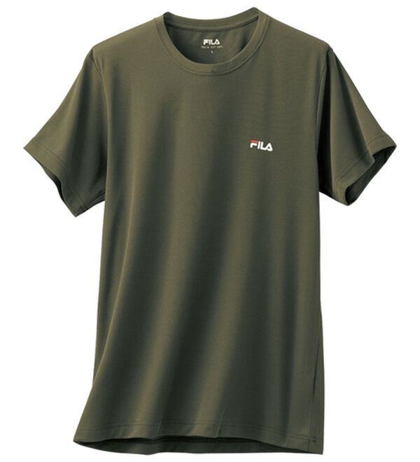 「＜フィラ＞爽快！エアメッシュインナーシャツ（メンズゴルフウェア）」｜カーキ