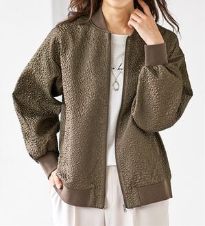 BELLUNA（ベルーナ）の「【Lagrilua】ふくれジャカードブルゾンジャケット（ブルゾン）」｜詳細画像