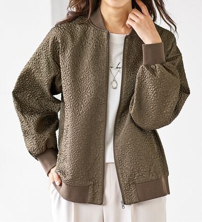 BELLUNA（ベルーナ）の「【Lagrilua】ふくれジャカードブルゾンジャケット（ブルゾン）」