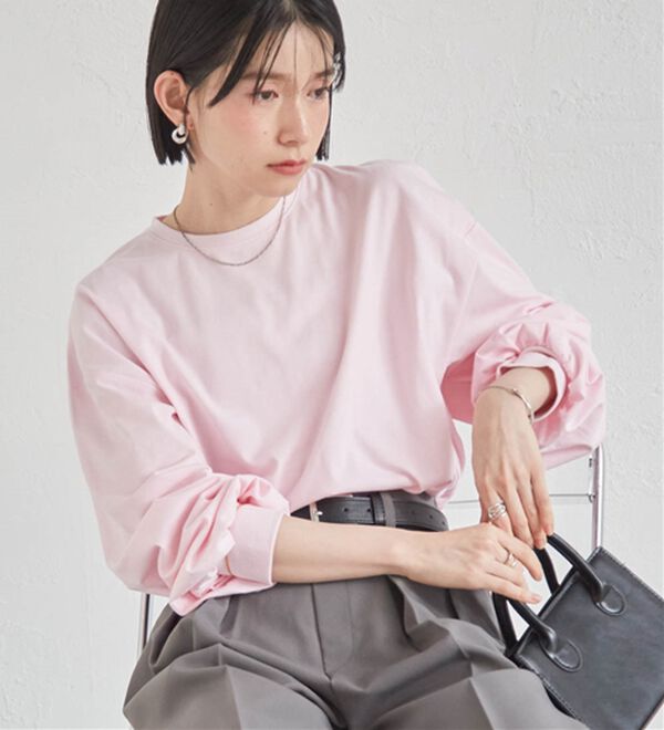 RANAN（ラナン）の「多機能ベーシックオーバーサイズ長袖Tシャツ（Tシャツ）」｜詳細画像