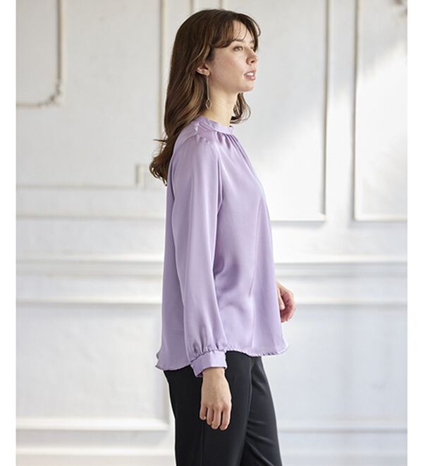 BELLUNA（ベルーナ）の「大人の艶感ヴィンテージサテン素材ブラウス（ブラウス）」｜詳細画像