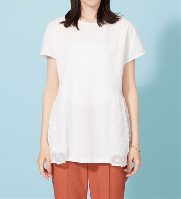 BELLUNA（ベルーナ）の「サイドシアードット切替チュニック（チュニック）」｜詳細画像