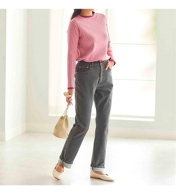 BELLUNA（ベルーナ）の「コットンミックスリブセーター（ニット・セーター）」｜詳細画像