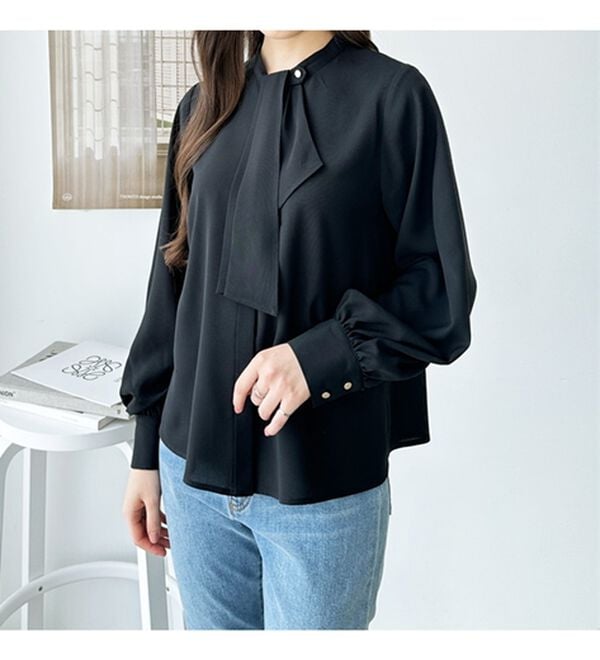 GeeRA（ジーラ）の「２ＷＡＹドレープスカーフタイブラウス（ブラウス）」｜詳細画像