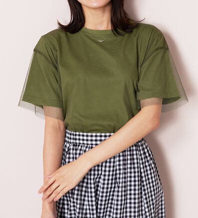 BELLUNA（ベルーナ）の「【Ｌａｇｒｉｌｕａ】総チュール重ねプルオーバー（カットソー）」