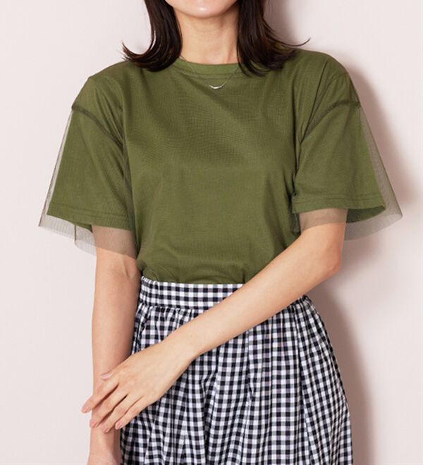 BELLUNA（ベルーナ）の「【Ｌａｇｒｉｌｕａ】総チュール重ねプルオーバー（カットソー）」｜詳細画像