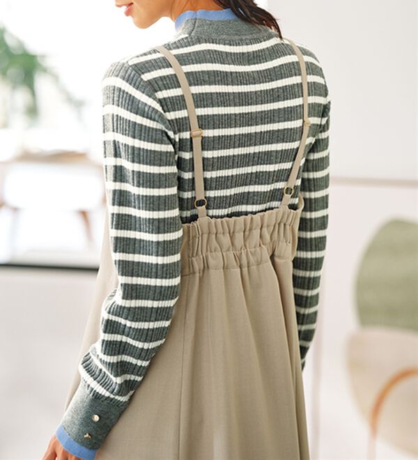 BELLUNA（ベルーナ）の「麻調ジャケット&times;キャミワンピアンサンブル（その他ワンピース）」｜詳細画像