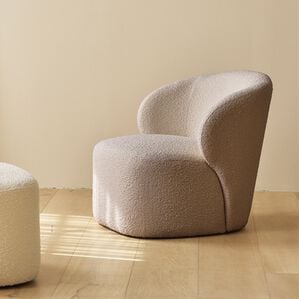 iellio（イエリオ）の「Ｒｏｏｍｎｈｏｍｅ一人掛ゆったりもこもこソファ＜ヘイズ＞＜ソファー・１人掛け・コンパクト・韓国風＞（ソファ）」｜モカベージュ