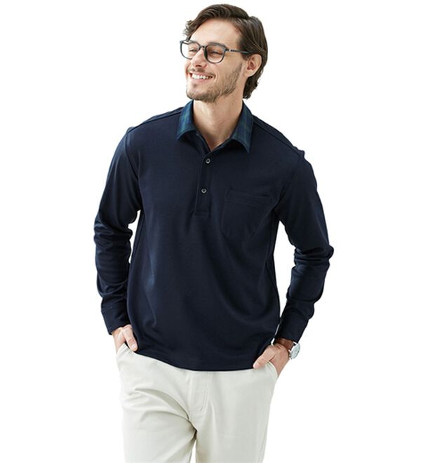 「【３色組】＜コムルヴァン・オム＞これ一枚で差が付くハンサムポロシャツ（メンズポロシャツ）」｜詳細画像