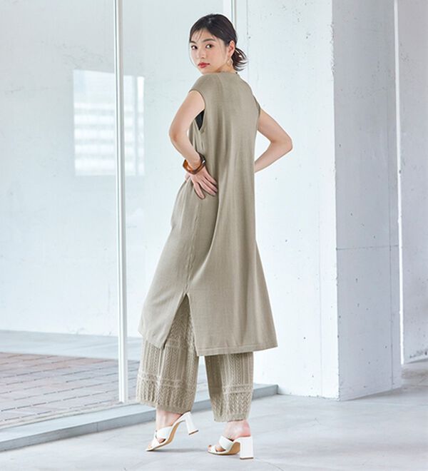 夏でも涼しい！綿100％ニットセットアップ - ベルーナ【公式】