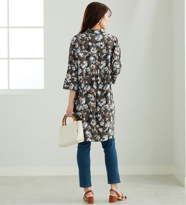 「【接触冷感】レーヨン素材ブザム切替ワンピース（その他ワンピース）」｜詳細画像