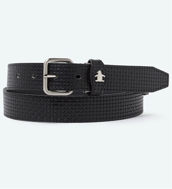 「＜マンシングウェア＞【ＳＴＡＮＤＡＲＤＣＯＬＬＥＣＴＩＯＮ】ＬＷＧ認証レザーベルト（メンズベルト）」｜ブラック