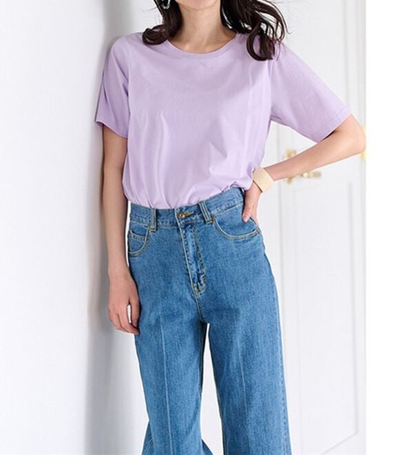 RANAN（ラナン）の「綿１００％ひんやりラウンドヘムプルオーバー（カットソー）」｜詳細画像
