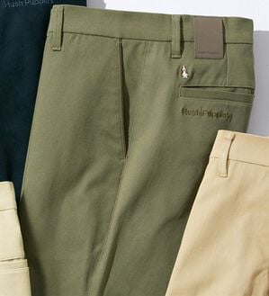 「＜ハッシュパピー＞らくらくデザインチノパンツ（メンズチノパンツ）」｜カーキ