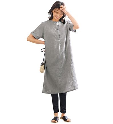 BELLUNA（ベルーナ）の「綿１００％ダブルガーゼワンピース（その他ワンピース）」