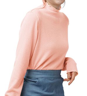 RANAN（ラナン）の「前後２ＷＡＹ！メロウ使いニットソーフリルプルオーバー（カットソー）」｜ピンク