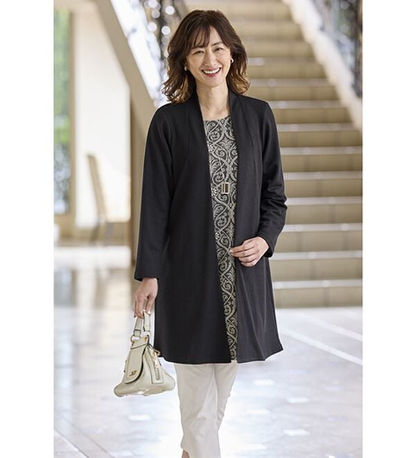 BELLUNA（ベルーナ）の「フクレジャカード使いトッパーアンサンブル（アンサンブル）」｜詳細画像