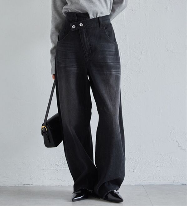 RANAN（ラナン）の「クロスウエストカーブデニム（フルレングスパンツ）」｜詳細画像