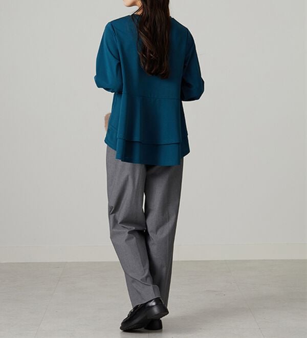 BELLUNA（ベルーナ）の「【再入荷】ボリューム袖美人顔バックフレアーＴブラウス（ブラウス）」｜詳細画像