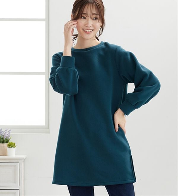 BELLUNA（ベルーナ）の「ふんわり素材軽ぽかチュニックワンピ―ス（チュニックワンピース）」｜詳細画像