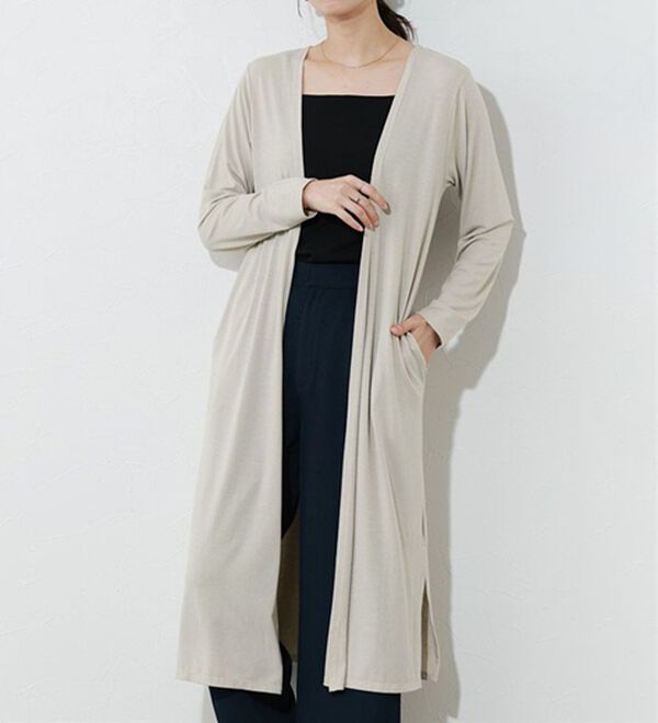 Pierrot（ピエロ）の「【Ｍ～３Ｌ】【選べる２丈】接触冷感トッパーカーディガン（その他カーディガン）」｜詳細画像