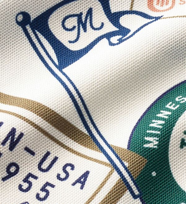 「＜マンシングウェア＞総柄プリント半袖ポロシャツ（メンズポロシャツ）」｜詳細画像