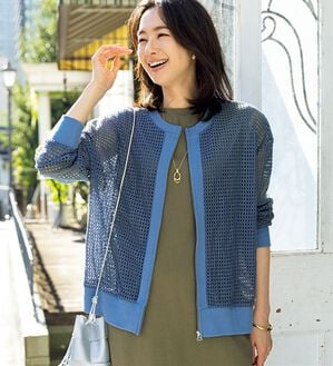 ルフラン（ルフラン）の「風を感じる！メッシュブルゾン（ブルゾン）」｜ブルー