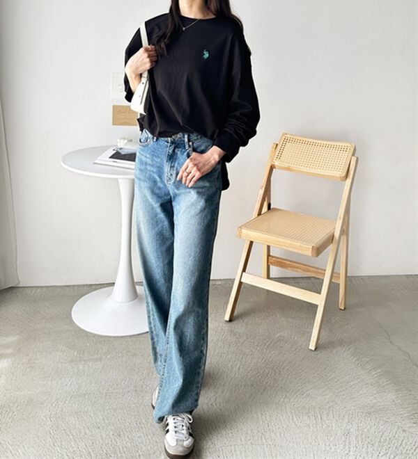 GeeRA（ジーラ）の「【Ｕ．Ｓ．ＰＯＬＯ ＡＳＳＮ】オーバーサイズ刺しゅうロンＴ（カットソー）」｜詳細画像