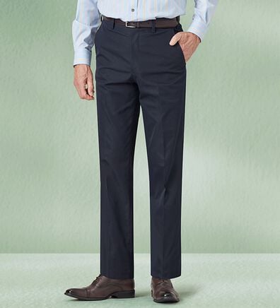 「裾上げ済コットンタッチスラックス　ノータック（メンズスラックス）」