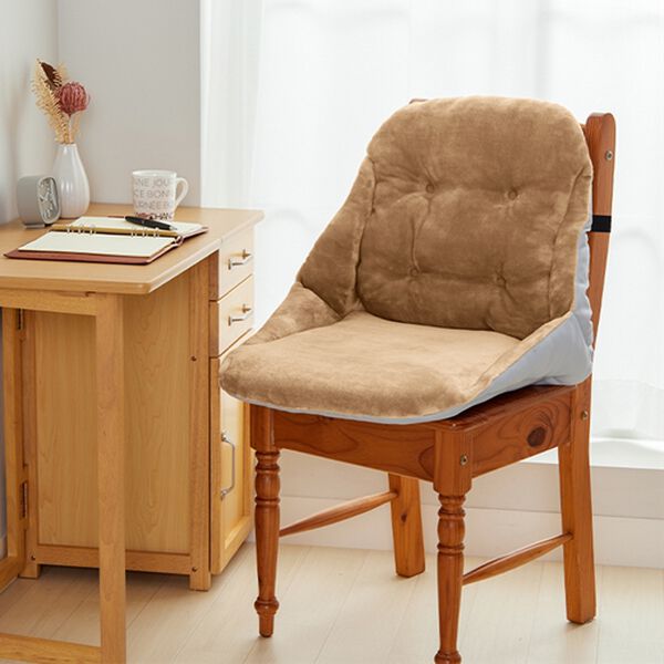 iellio（イエリオ）の「腰ポカクッション＜吸湿発熱・蓄熱・抗菌防臭・固綿入り＞（チェアカバー・チェアパッド）」｜詳細画像