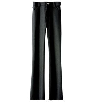 BELLUNA（ベルーナ）の「【選べる裏起毛】静電気防止！ヘリンボーンブーツカットパンツ（フルレングスパンツ）」｜黒 裏起毛ナシ