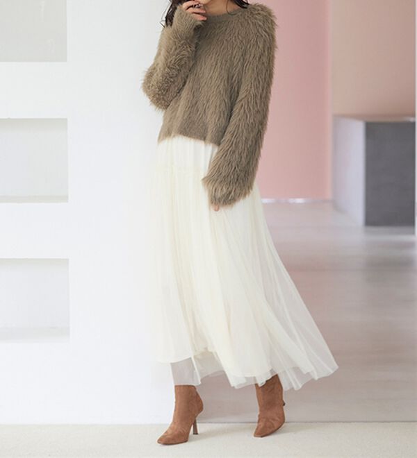 RANAN（ラナン）の「ロングフェザーシャギーニット（ニット・セーター）」｜詳細画像