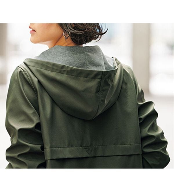 BELLUNA（ベルーナ）の「はっ水加工ボンディング素材ロング丈パーカー（ハーフコート）」｜詳細画像