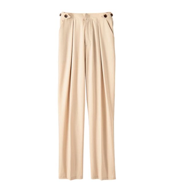 BELLUNA（ベルーナ）の「ボタン使いウエスト調節テーパードパンツ（テーパードパンツ）」｜詳細画像