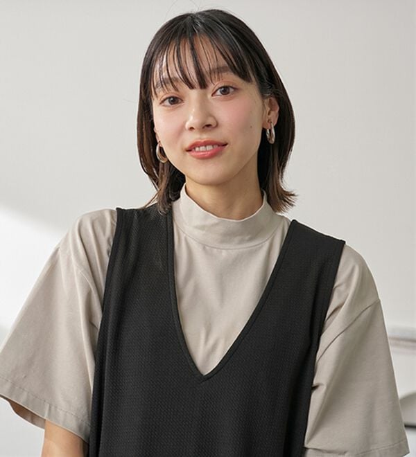 BELLUNA（ベルーナ）の「≪ＨｕｇＲｅａｍコットンＣｏｏｌ≫ひんやりハイネックプルオーバー（カットソー）」｜詳細画像