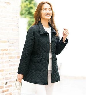 ルフラン（ルフラン）の「キルト中わたコート＜カイサル＞（ロングコート）」｜黒