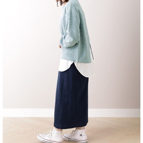 BELLUNA（ベルーナ）の「ツイード調シャツ切替デザインチュニック（チュニック）」｜詳細画像