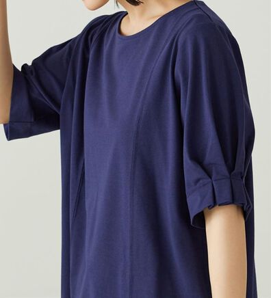 BELLUNA（ベルーナ）の「【接触冷感】ヒンヤリ！袖タックデザインプルオーバー（カットソー）」