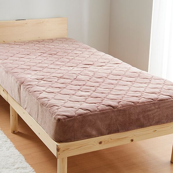 iellio（イエリオ）の「ふわふわフランネル素材の敷きパッド一体型ボックスシーツ＜あったか＞（ボックスシーツ・ベッドシーツ）」｜モーヴピンク