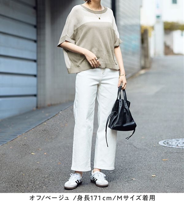 Viola e Viola（ヴィオラ エ ヴィオラ）の「カットソーより涼やか！シアードルマンニット（ニット・セーター）」｜詳細画像