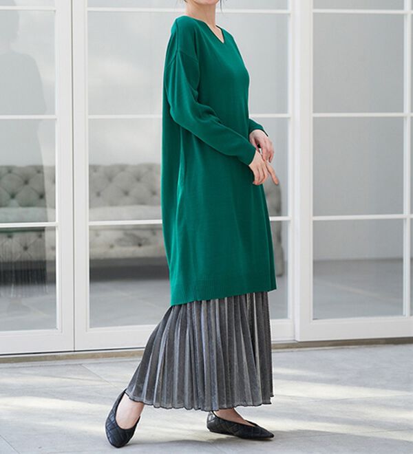 RANAN（ラナン）の「シャイニープリーツスカート（ロングスカート）」｜詳細画像