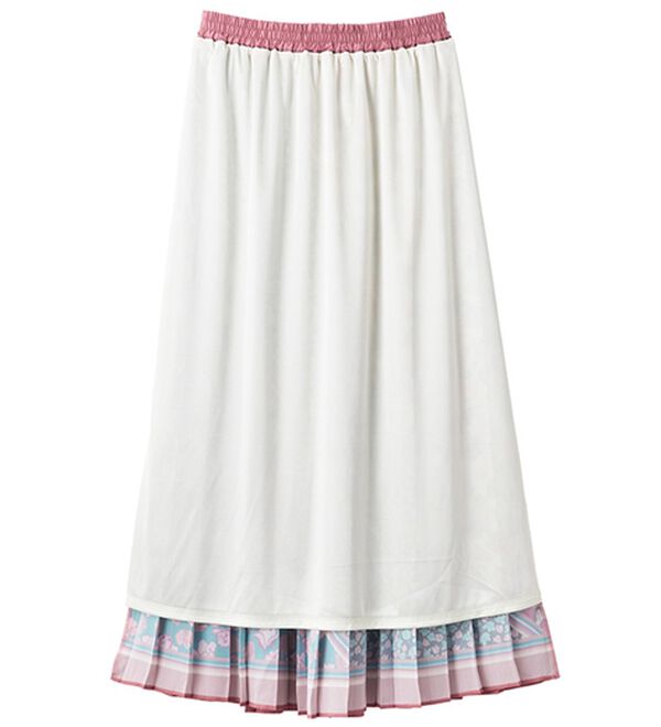 RANAN（ラナン）の「パネルフラワー柄プリーツロングスカート（ロングスカート）」｜詳細画像