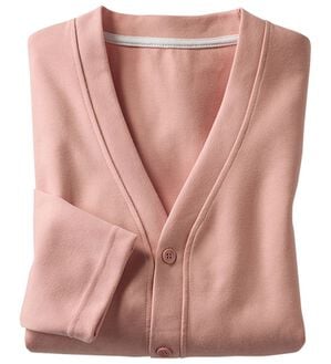 「＜シンプル＆プラス＞毎日活躍！お買得カーディガン（メンズカーディガン）」｜グレイッシュピンク